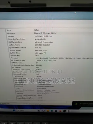 New Laptop Dell Precision 5570 16GB Intel Core i9 SSD 512GB
