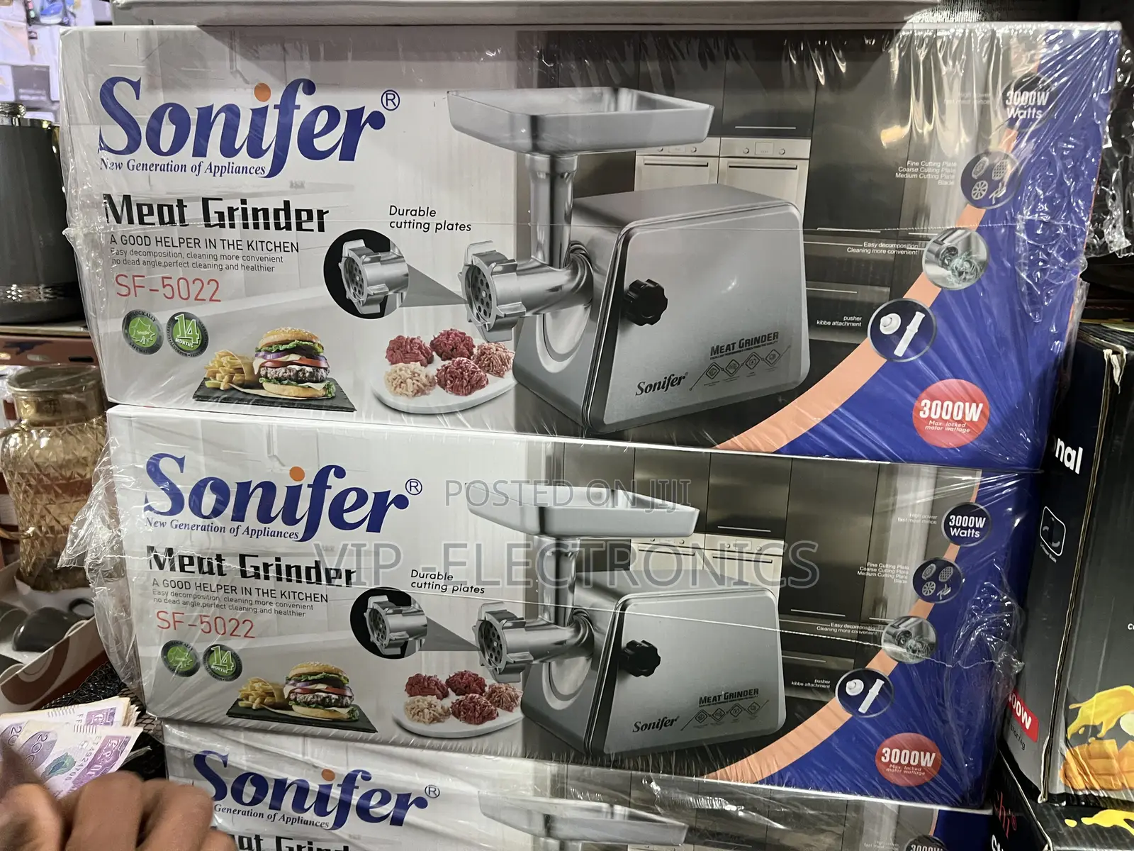 Sonifer Electric Meat Grinder SF-5022 Heavy-Duty 3000W