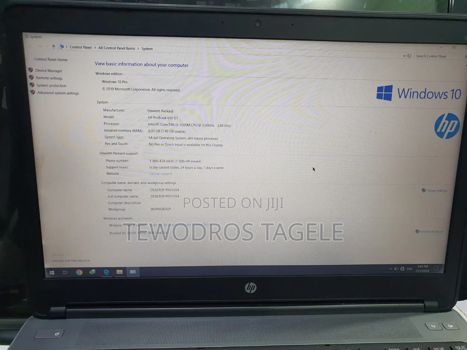 Laptop HP ProBook 650 G1 8GB Intel Core i5 HDD 1T
