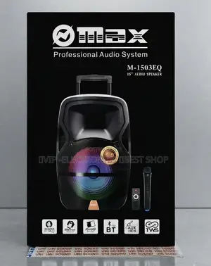 MAX M Speaker 15-Inch Professional Speaker With Wireless Microphone