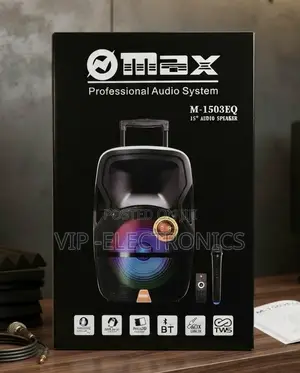MAX M Speaker 15-Inch Professional Audio System. Featuring a Large