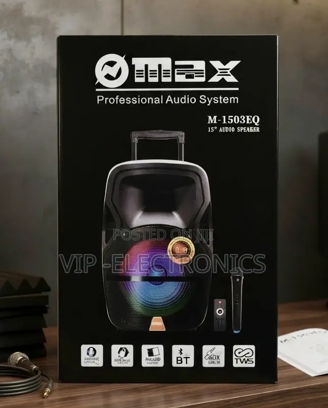 MAX M Speaker 15-Inch Professional Audio System. Featuring a Large