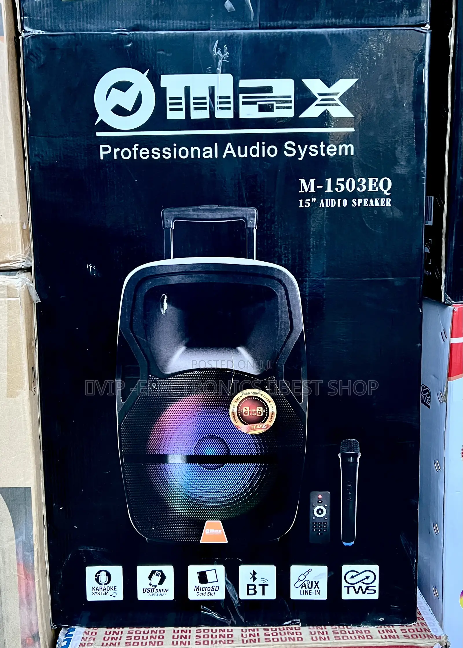MAX Speaker 15-Inch Professional Audio System. Featuring a Large