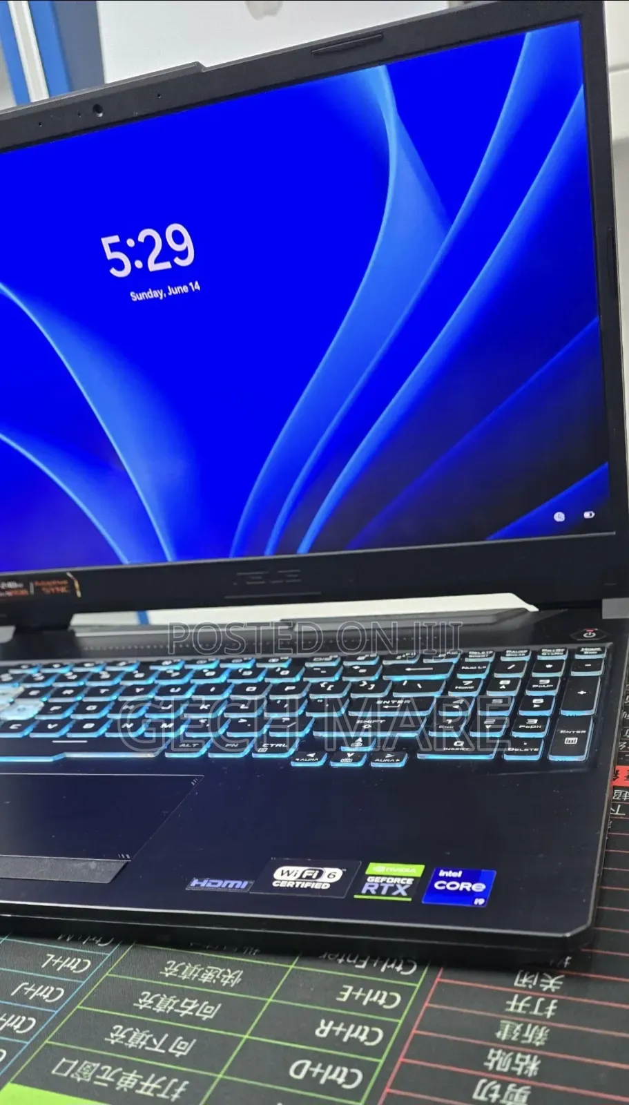 New Laptop Asus TUF Gaming A15 16GB Intel Core i9 SSD 512GB