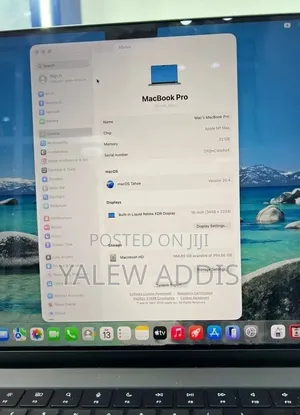 New Laptop Apple MacBook Pro 2021 M1 32GB Apple M1 SSD 1T