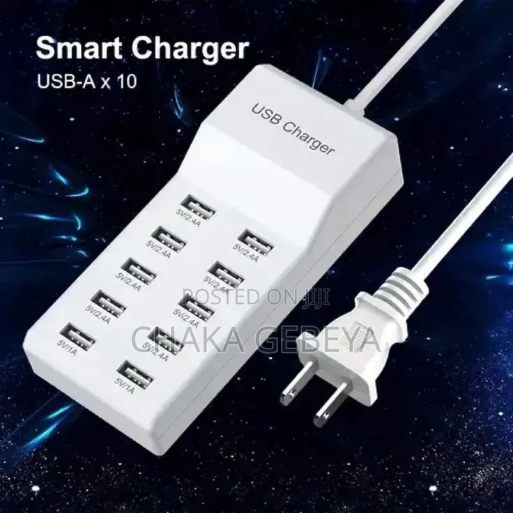 Smartberry U10 10-Port USB Wall Charger–Smart Auto Detect Technology