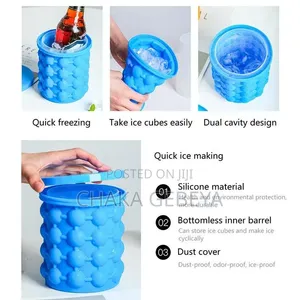 Freezer Ice Maker With Lid - For Ice, Smoothies, Cold Drinks