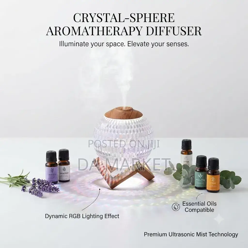 LED Crystal Ball Humidifier Diffuser