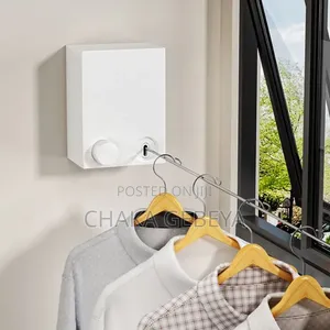 Retractable Clothesline – 4.2m Stainless Steel Wire, Wall Mounted
