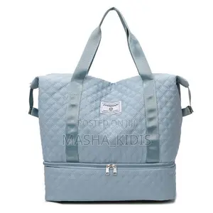 Oversized Travel Duffel Features a White Quilty