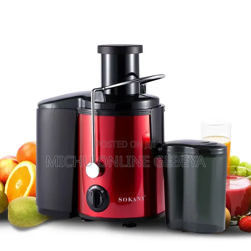 Sokany Juice Extractor አፕል፣ ስትሮበሪ፣ ብርቱካን፣ አናናስ ወዘተ ይፈጫል/Free Delivery