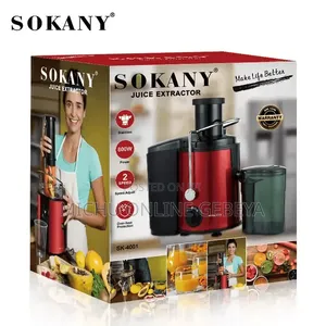 Sokany Juice Extractor አፕል፣ ስትሮበሪ፣ ብርቱካን፣ አናናስ ወዘተ ይፈጫል/Free Delivery