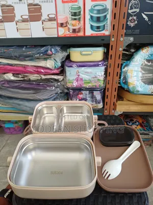 Beduso 2 Layer Stainless Steel Lunch Box Set
