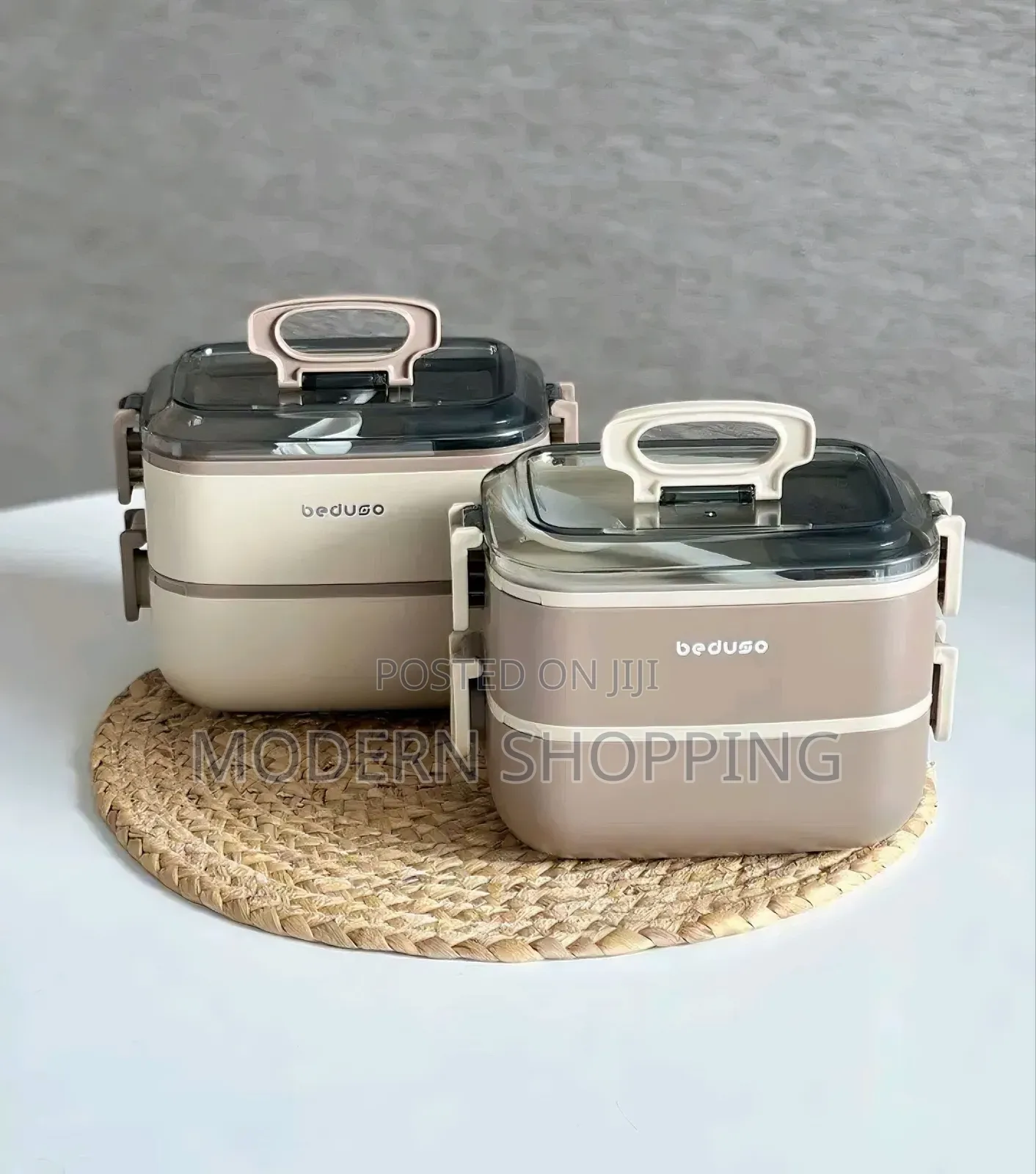 Beduso 2 Layer Stainless Steel Lunch Box Set