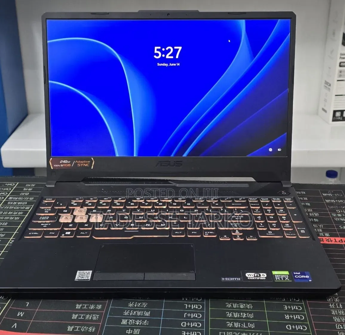 New Laptop Asus TUF Gaming F15 16GB Intel Core i9 SSD 512GB