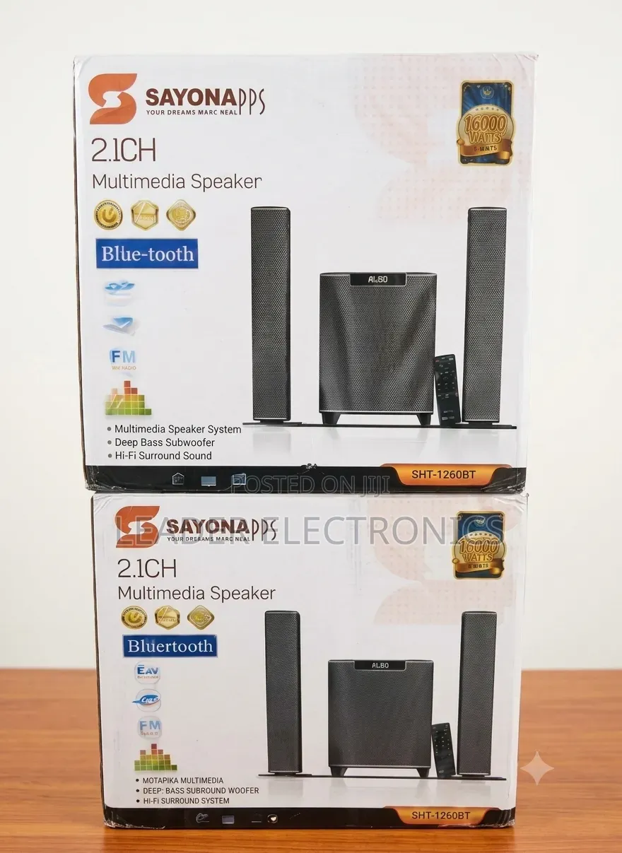 Sayona 2.1CH Multimedia Speaker Sound Bar 16000W – Original Powerful