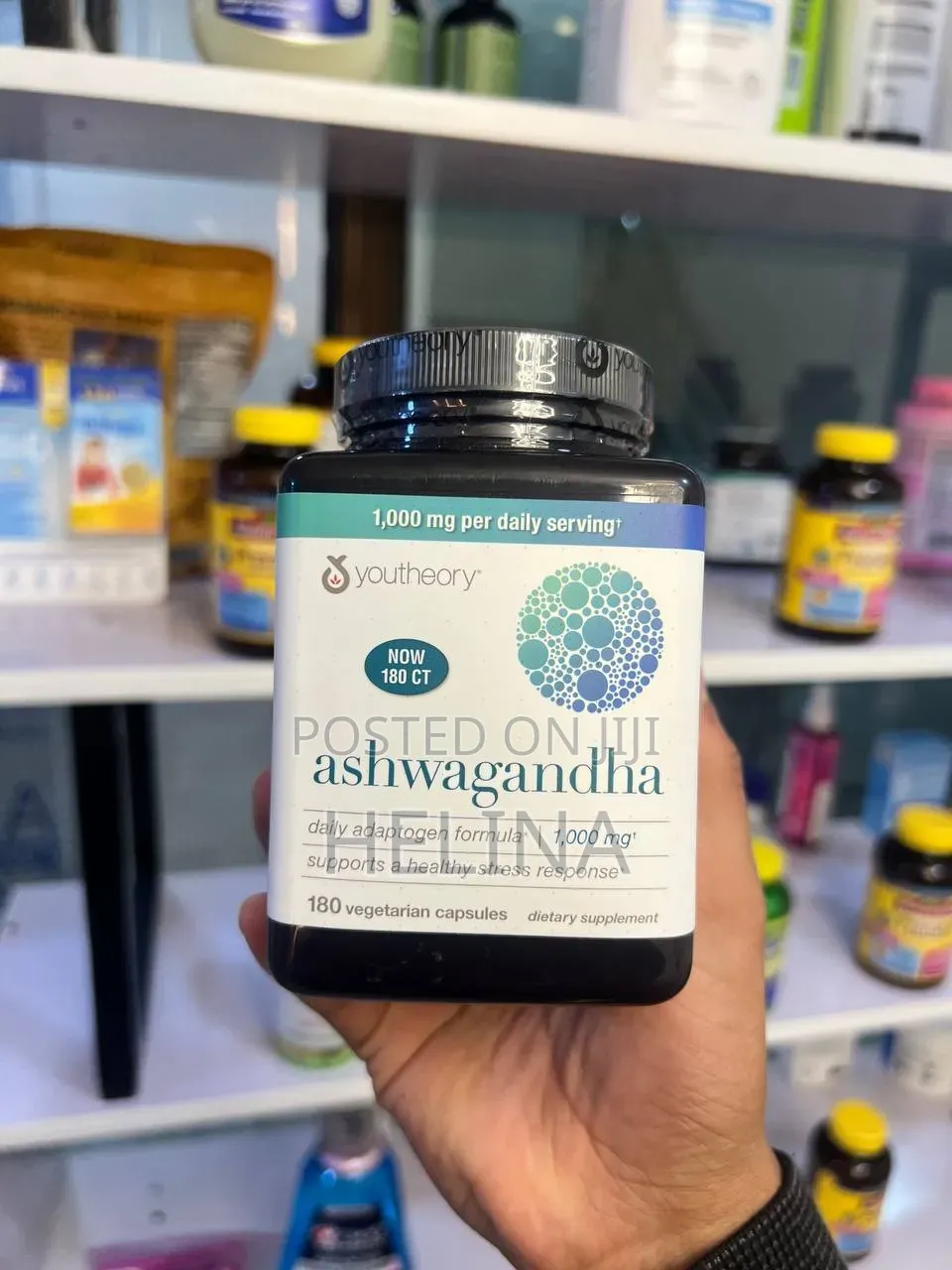 Supports a Healthy Stress Response 1000mg Ashwaganda 180 Capsules