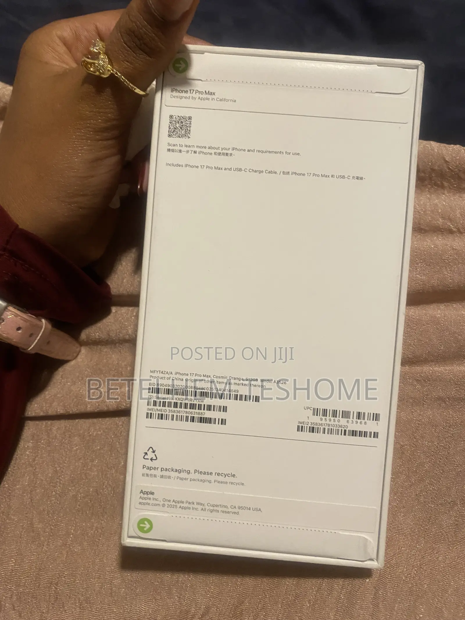 New Apple iPhone 17 Pro Max 512 GB Orange
