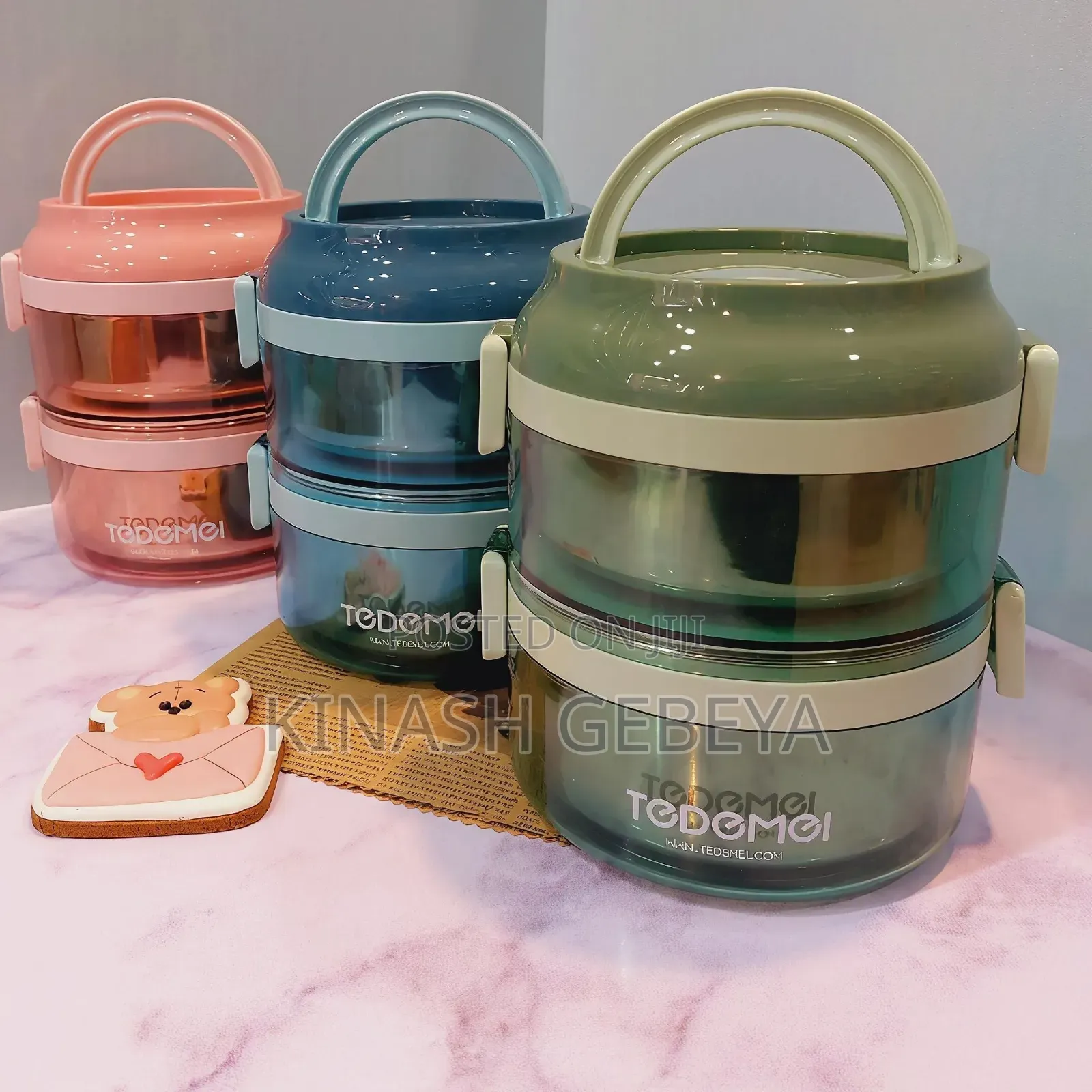 Tedemei 2 Layers Stainless Steel Lunch Box
