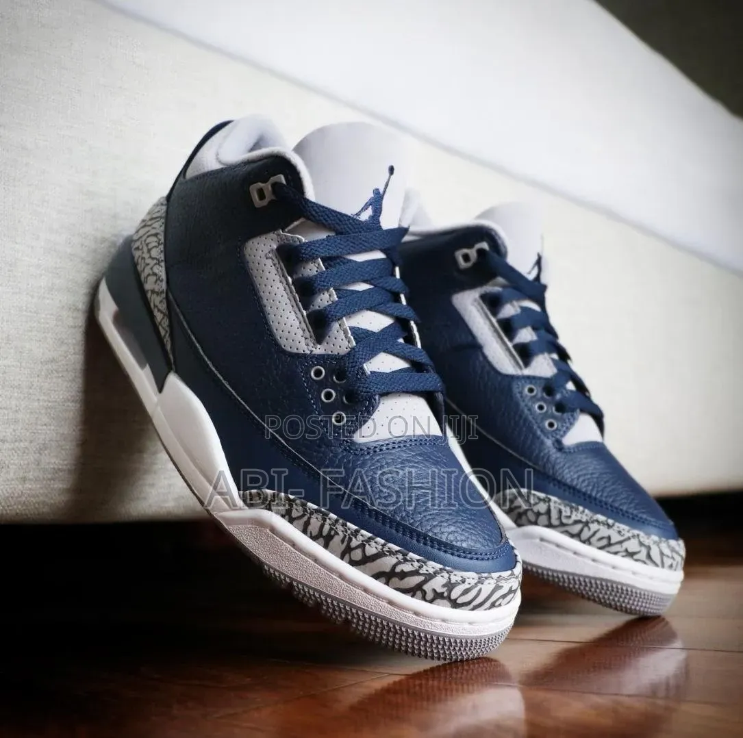 Nike Air Jordan3 Retro "Georgetown"Deep Navy Blue