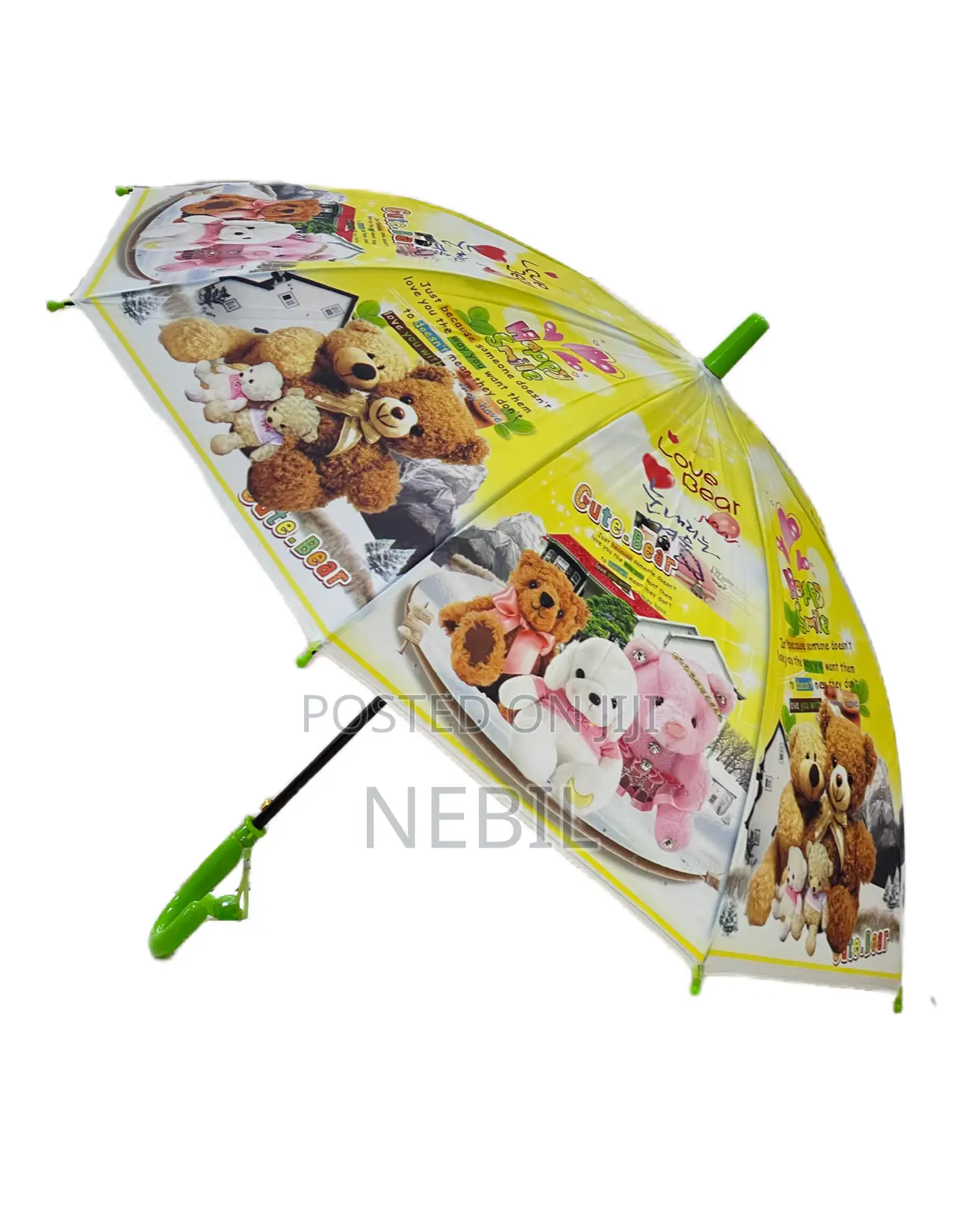 Cute Teddy Bear Cartoon Umbrella for Children