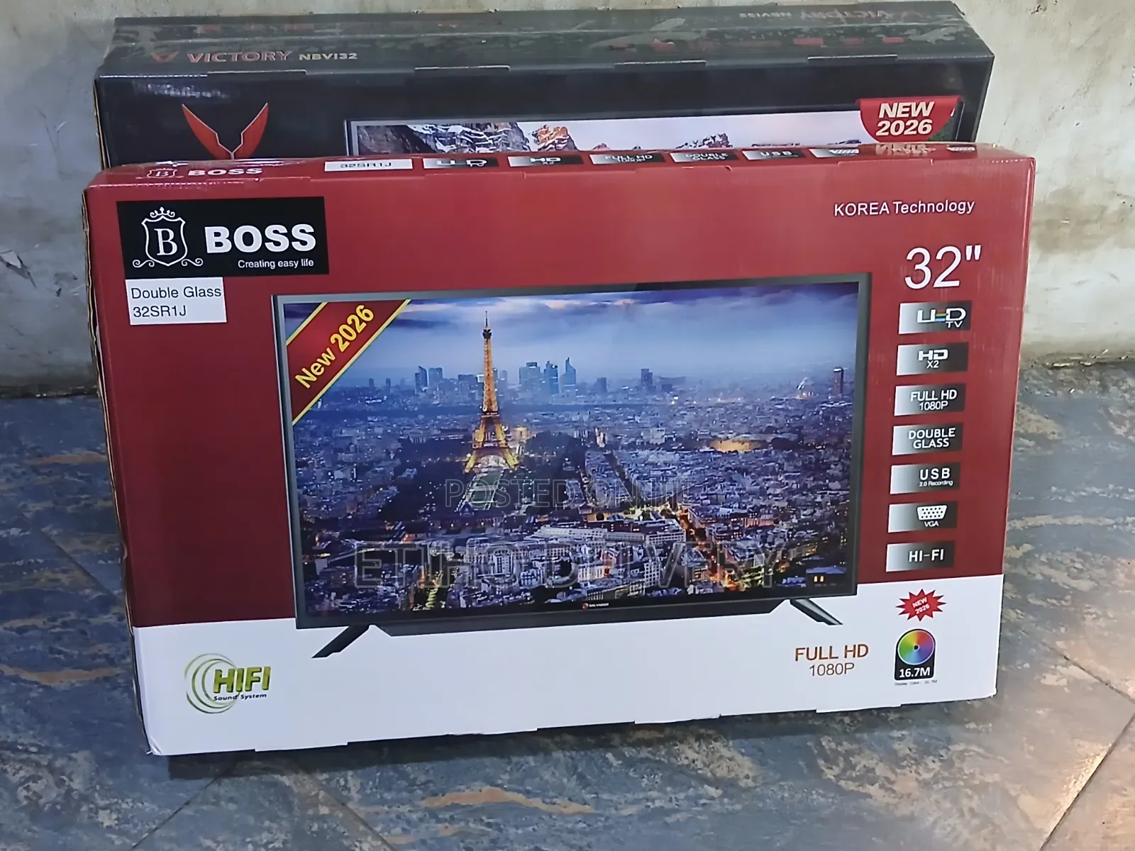 This 32-Inch BOSS Brand LED Television Features Korean Technology, a D