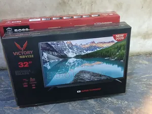 This Victory 32" TV Features a Display Showing the Scenic Moraine La