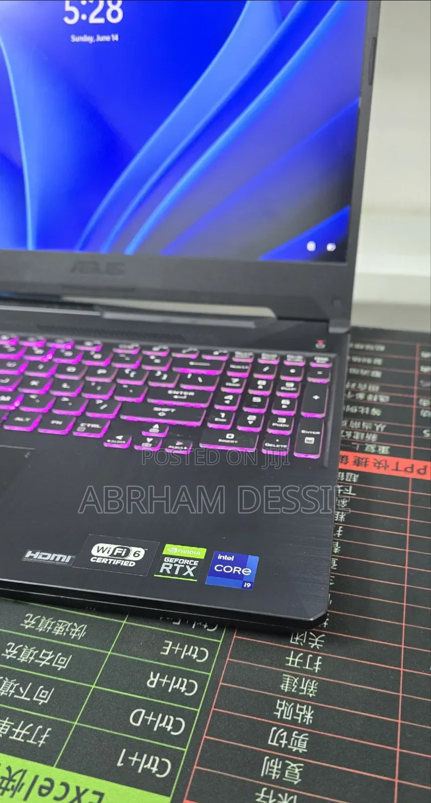 New Laptop Asus 16GB Intel Core i9 SSD 512GB