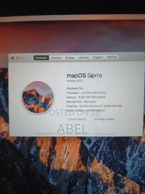Laptop Apple MacBook Pro 2010 6GB Intel Core i5 HDD 320GB