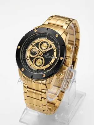 Naviforce NF8056 Wristwatch Featuring Gold-Toned Stainless Steel