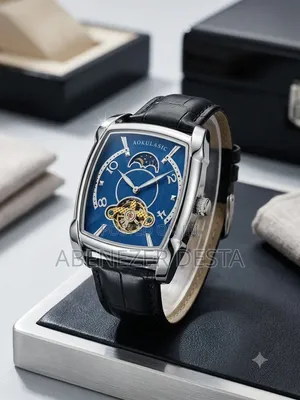AOKULASIC Automatic Wristwatch Featuring a Tonneau-Shaped