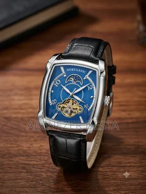 AOKULASIC Automatic Wristwatch Featuring a Tonneau-Shaped