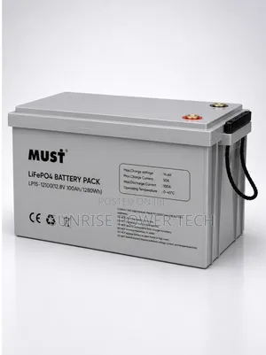 MUST Lithium (LiFePO4) Battery - 12v / 1.28KWH