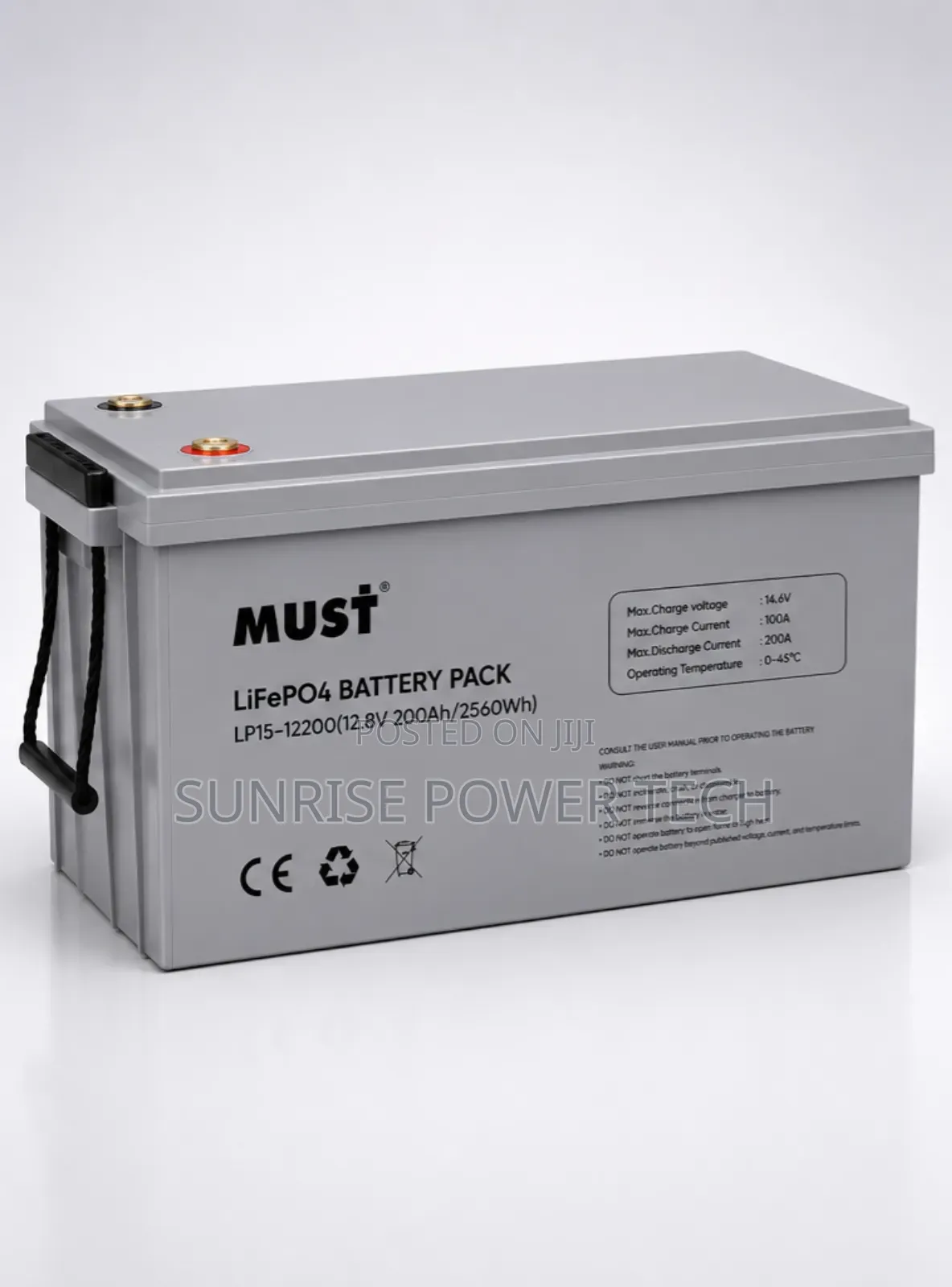 MUST Lithium (LiFePO4) Battery - 12v / 2.56 KWH