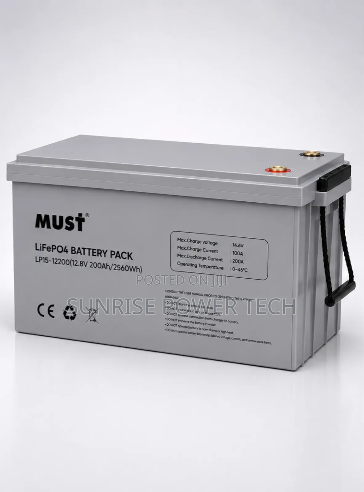MUST Lithium (LiFePO4) Battery - 12v / 2.56 KWH