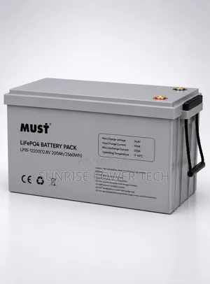 MUST Lithium (LiFePO4) Battery - 12v / 2.56 KWH