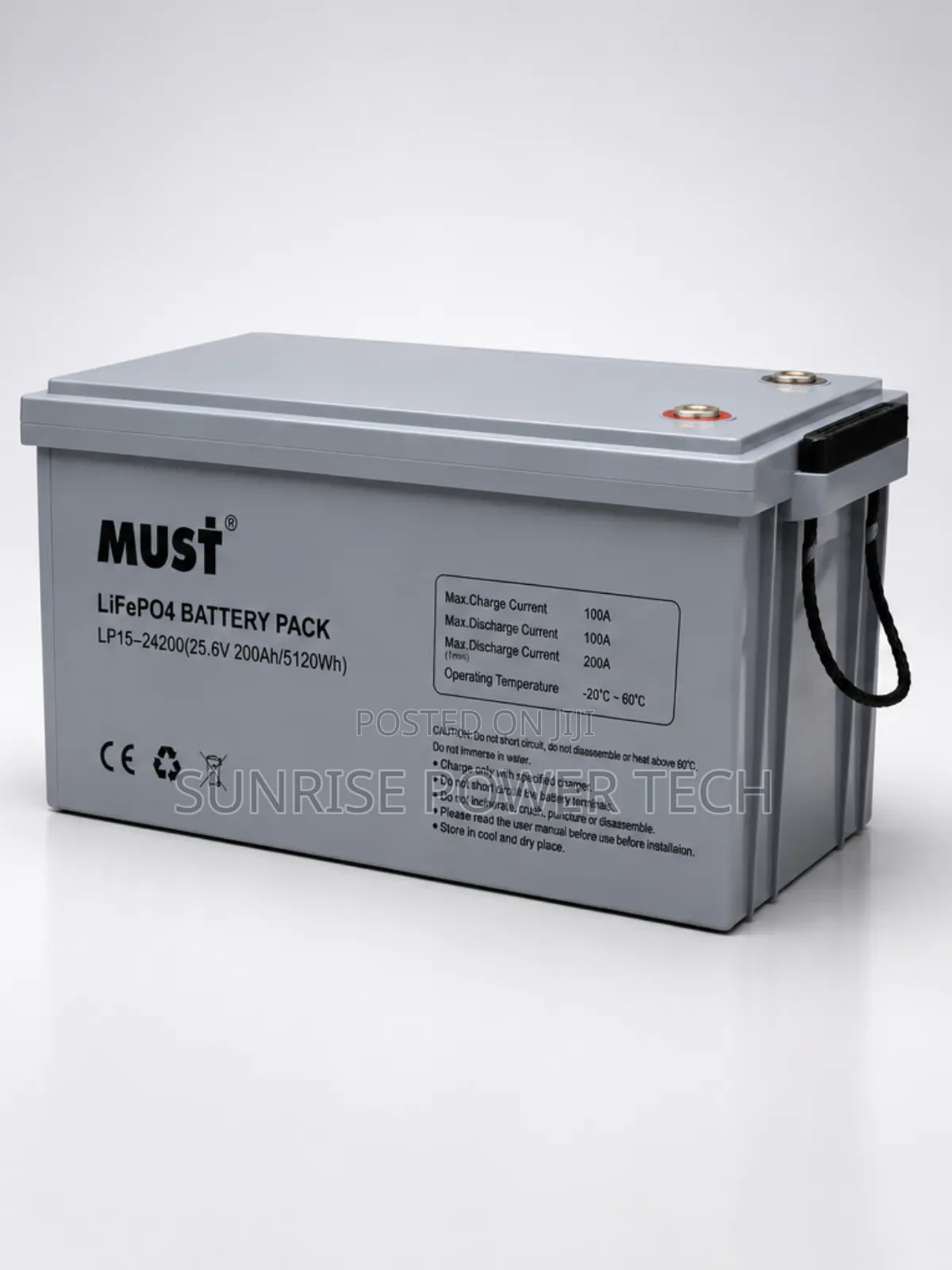MUST Lithium (LiFePO4) Battery- 24v / 5.12Kwh