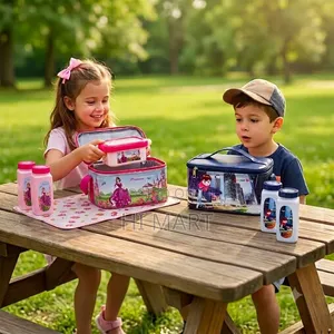 4pcs Top Quality Princess Lunch Box(with 2 Water Bottles)