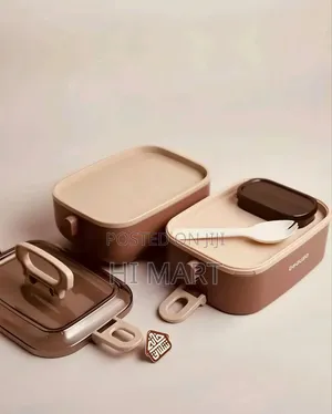 Beduso 2 Layer Stainless Steel Lunch Box Set