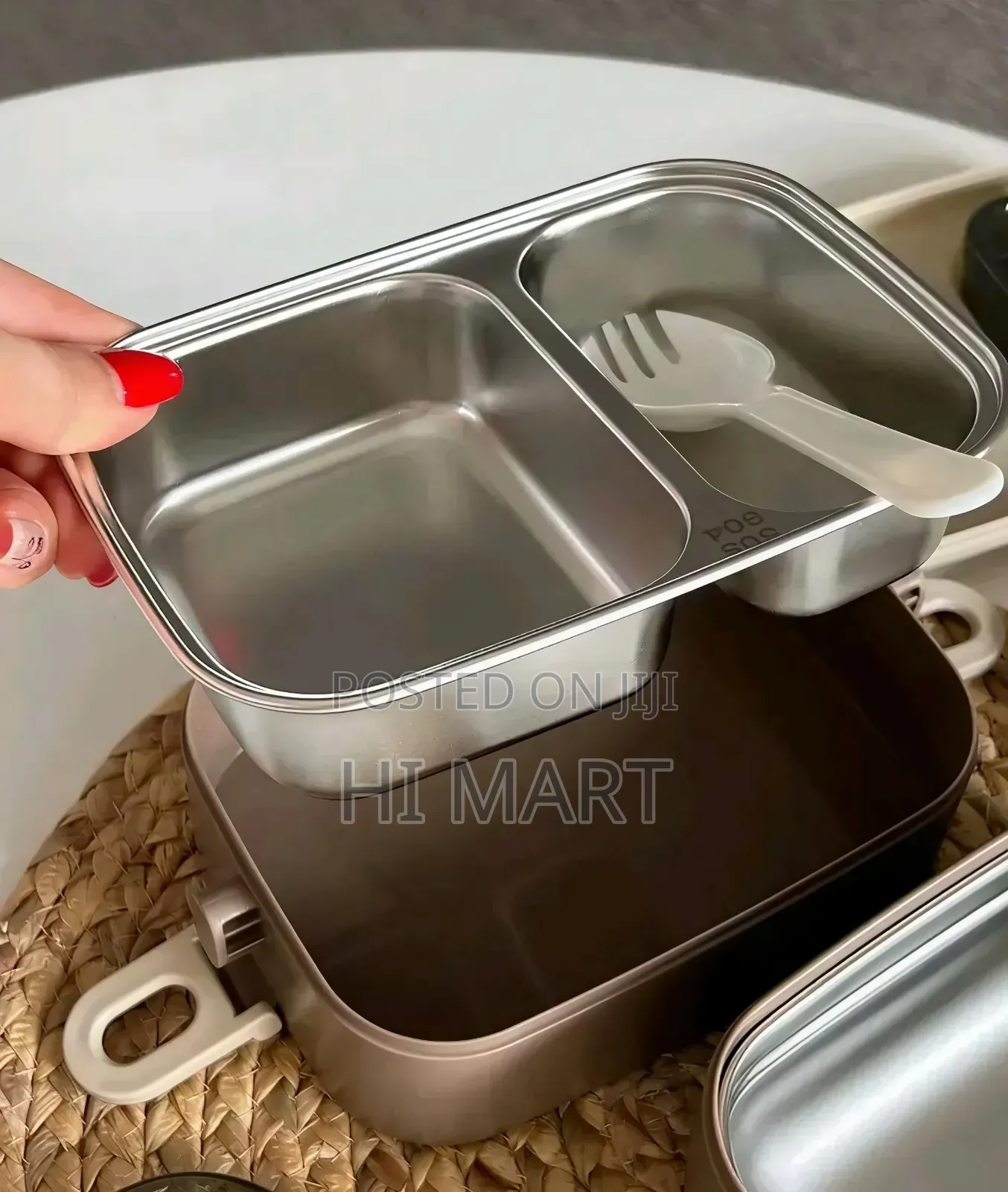 Beduso 2 Layer Stainless Steel Lunch Box Set