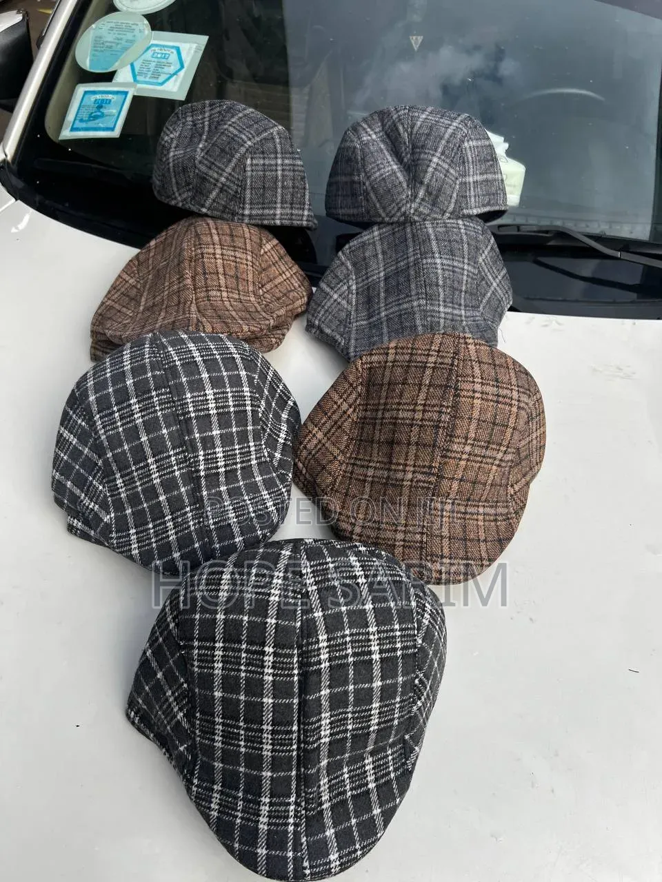 Vintage Pinstripe Flat Caps:
