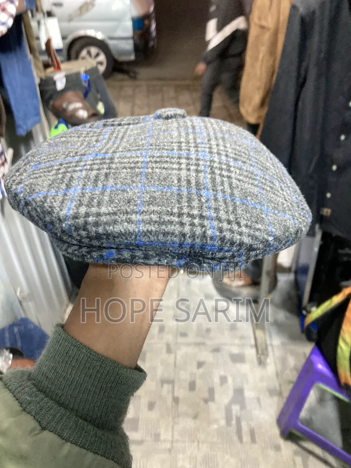 Classic Tweed Plaid Flat Caps: