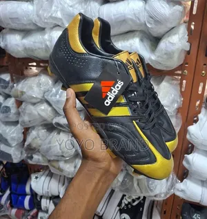 Adidas Soccer Cleats, Black/Gold