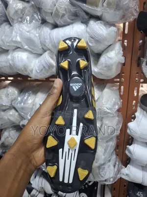 Adidas Soccer Cleats, Black/Gold