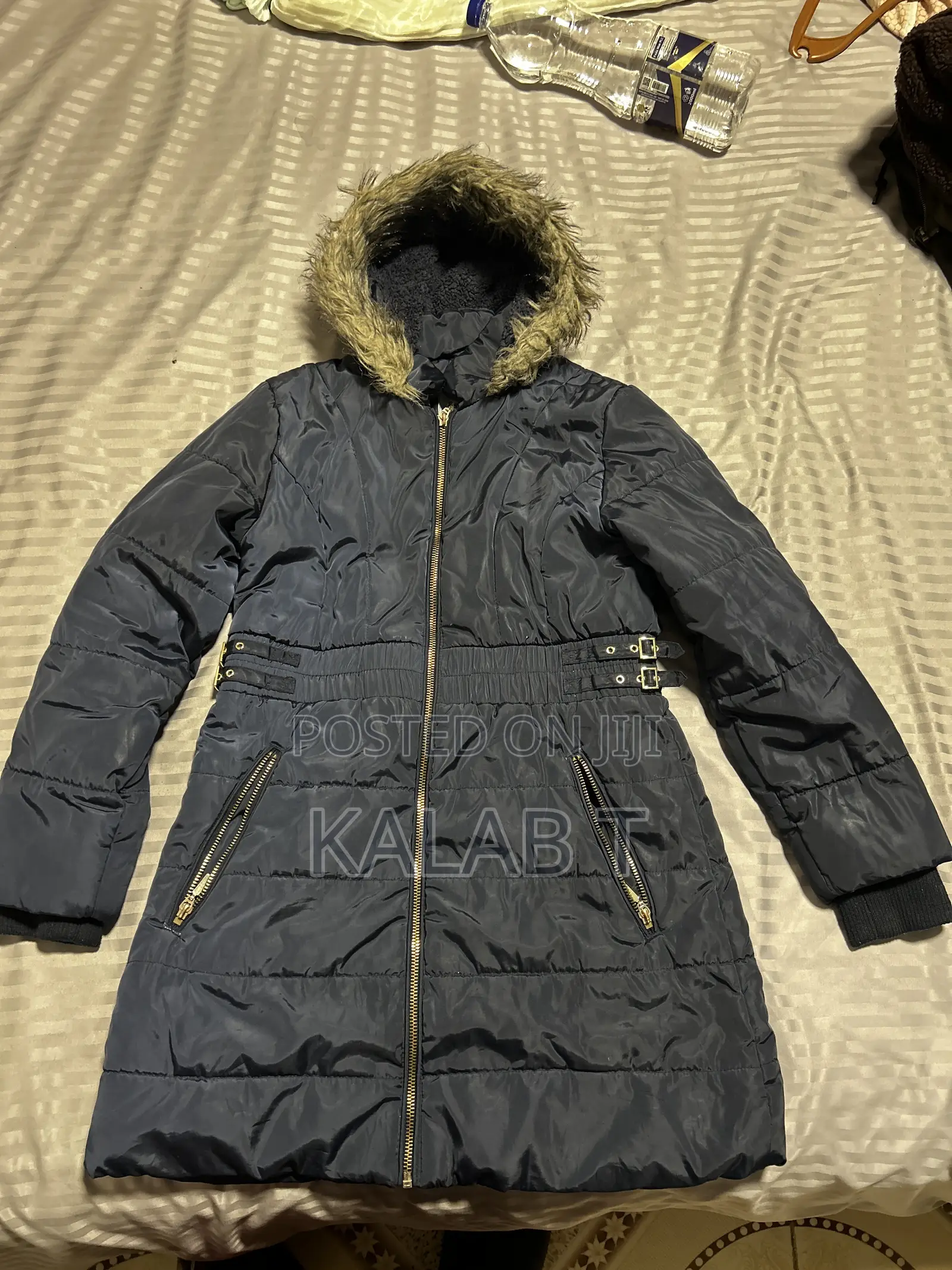 Blue Jacket With Fur