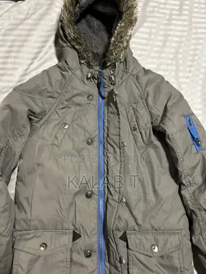 Grey Jacket With Fur