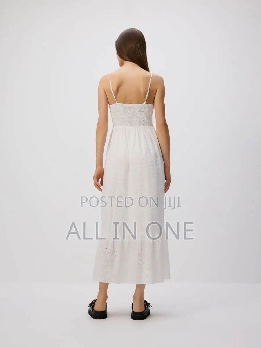 Women’s Thin Adjustable Straps White Dress