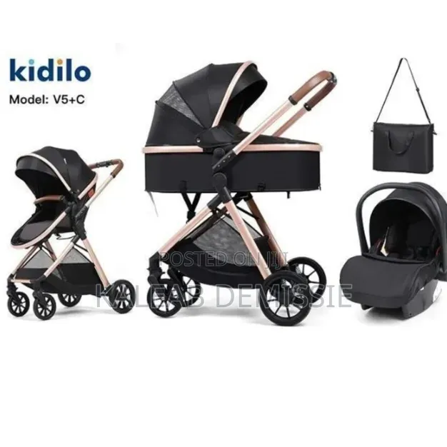 3 in 1 Kidilo Baby Stroller የልጆች 3-በ-1 ጋሪ