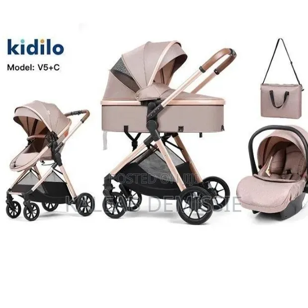 3 in 1 Kidilo Baby Stroller የልጆች 3-በ-1 ጋሪ