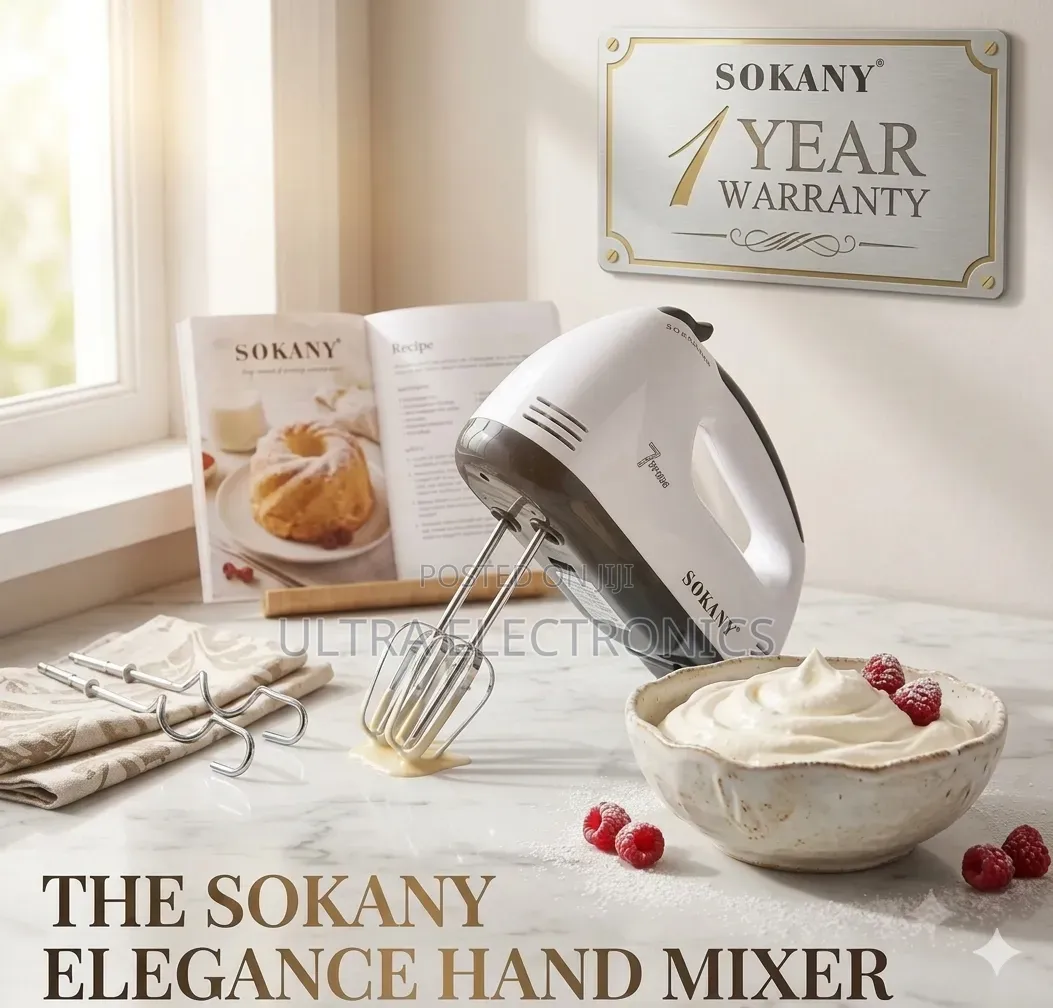 Sokany Hand Mixer – Sk-133 180W Powerful Motor 7-Speed